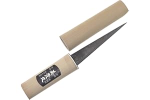 IKEUTI Couteau Japonais Artisanal Katana Ice Carving Bois Cuisine - Forgé Main au Japon (Noire 120mm)