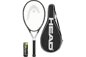 RACKETWORLD HEAD Ti S6 Titanium Tennis Racket, Protective Cover & 3 HEAD Team Tennis Balls