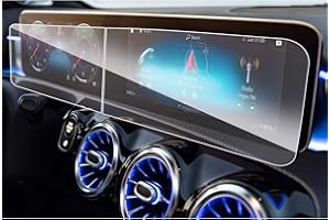 Coleya 2 Piezas 10.25" Protectores de Pantalla Compatible con Mercedes Benz A-Class W177 V177/B-Class W247/GLA/GLB, 9H Película Protectora de Pantalla de Vidrio Templado para Navegación y Salpicadero