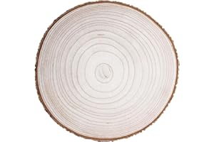 DAHI 30-~34cm Holzscheiben Baumscheiben 1stk Rund zum Basteln Paulownia Holz Scheiben f. Tischdeko Holzdeko Kerzenteller Deko Platte (30-34cm/1pcs)