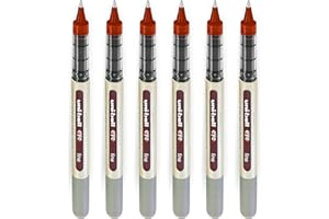 Uniball UNI-Ball Eye UB157 Lot Stylo Roller Fine, Largeur de Trait de 0,7 mm Pointe Fine 0,5 mm Rouge Lot de 12