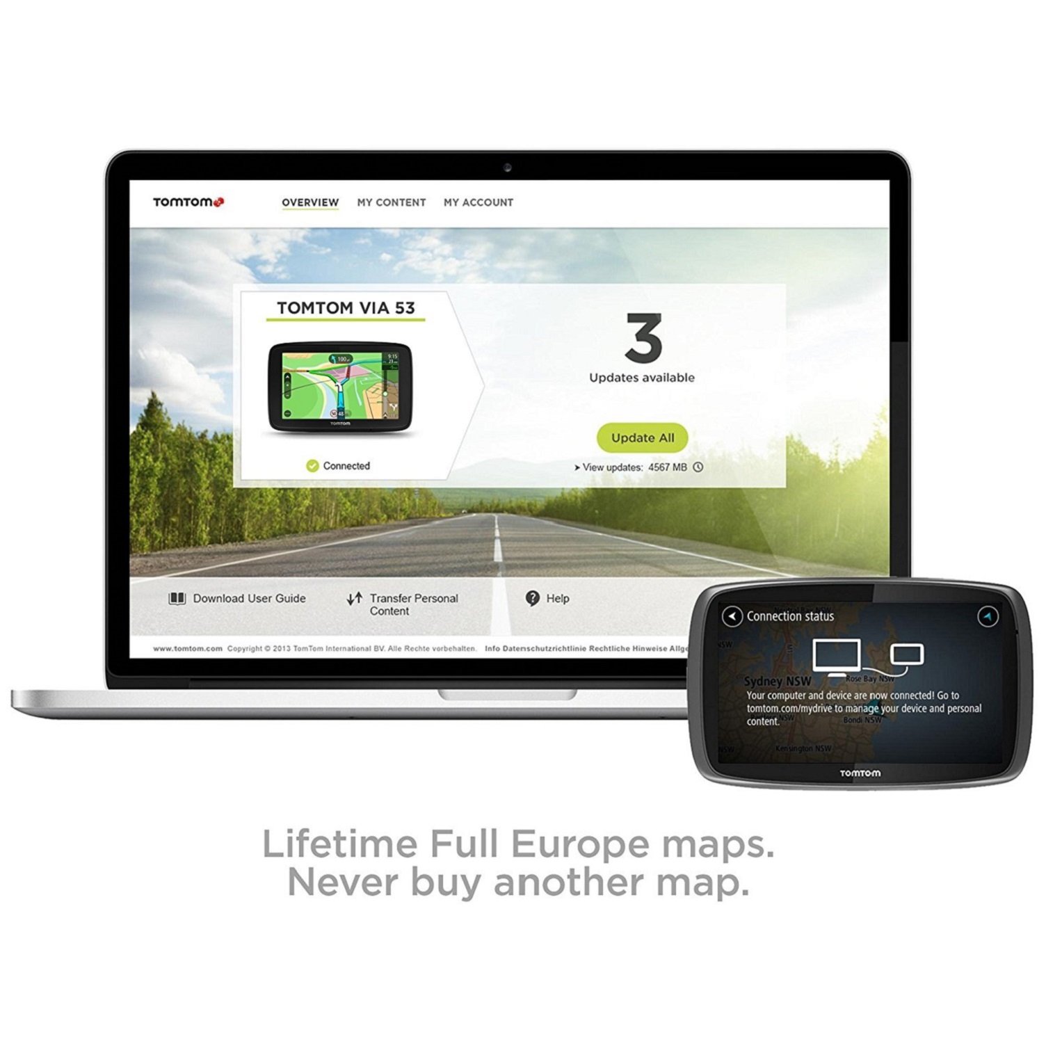 TomTom-Car-Sat-Nav-VIA-53-5-Inch-with-Handsfree-Calling-Updates-via-Wi-Fi-Lifetime-Traffic-via-Smartphone-and-EU-Maps-Smartphone-Messages-Capacitive-Screen