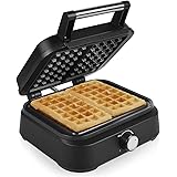 Princess Piastra per Waffle Belga Deluxe, 1500 W, Alluminio, 10 velocità, Nero Opaco