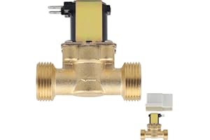 SWAWIS Electrovanne 3/4" AC 230V Vanne Électromagnétique Électrique Électrovanne Magnétique en Laiton Électrovanne pour Le Contrôle de l'eau