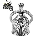 GWAWG Guardian Angel Motorcycle Bell - Stainless Steel Biker Luck Bell for Motorbikes