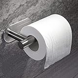 Juliyeh Porta carta igienica, Senza foratura, Per bagno, Nichel spazzolato in acciaio inossidabile, Colore Argento, 16 x 8 x 