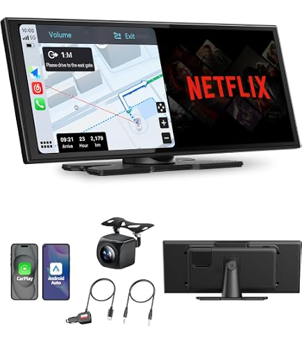 Schermo Auto Youtube Display Auto Wireless 10.26 Pollici - Apple CarPlay E Android Auto, FM, YouTube, Mirror Link Navigatore Auto - 5