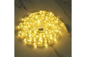 Mr Crimbo Christmas Rope Light 10m Multi Function 8 Effects Flash Fade Static - Warm White