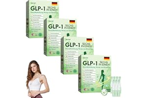 JILEON HHVB GLP-1 SIX IN-ONE Health Solution Oral Liquid, HHVB GLP-1 Orale Lósung, Glp1 orale flüssigkeit, HHVB GLP1 Tropfen, Natürliche GLP-1 Peptid Komplex Serum für alle Körpertypen (4 Stk)