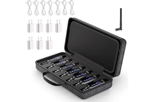 Glowingstage Wireless DMX Controller mit Box, Wireless DMX512 Sender/6 Empfänger, Akku Empfänger mit Touchscreen, 20 Stunden Akkulaufzeit, Geeignet für Bühnenlicht