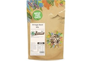 Wholefood Earth Mezcla de semillas de omega de 1 kg | Sin OGM | Alta fibra | Fuente de proteína