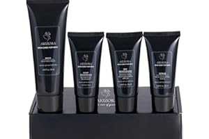 AKIZORA TAKE CARE OF YOURSELF AKIZORA Coffret Soin Visage Homme – Kit 4-en-1 : Gel Nettoyant, Gommage Exfoliant, Crème de Jour SPF20 & Crème de Nuit – Routine Complète pour Peau Propre et Hydratée – Idée Cadeau Homme