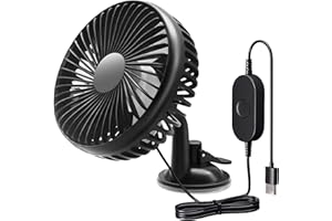 Flaconi Auto Kühlerlüfter,Ventilator Wohnmobil,Sitz Auto Ventilator,Autofan,Ventilator 12v Wohnmobil,Tragbarer Autoventilator,12v Ventilator,Geeignet für Autos,SUVs,LKWs (Saugnapf)