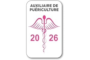 SIGNAL SAFETY Autocollant Sticker - Vignette Caducée 2026 pour Pare Brise en Vitrophanie - V8 Auxiliaire de Puériculture