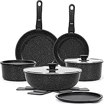 Astercook Juego de 23 ollas y sartenes antiadherentes, juego de uten