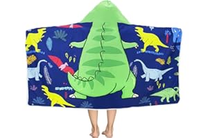 LXTOPN Serviette de Plage à Capuche pour Enfants, Serviette de Plage en Microfibre, Portable Serviette de Voyage pour Plage, Camping, Picnic, Voyage
