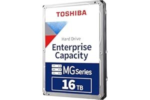 Toshiba 16TB Enterprise Internal Hard Drive – MG Series 3.5' SATA HDD Mainstream server and storage, 24/7 Reliable Operation, Hyperscale and cloud storage (MG08ACA16TE)