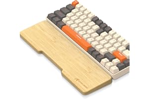 Attack Shark Podparcie Nadgarstka z Naturalnego Bambusa o Długości 68 Klawiszy, Ergonomiczne Wsparcie dla Dłoni, Przyjazne dla Środowiska, Odczucie Drewna, Przeznaczone dla Klawiatury Mechanicznej