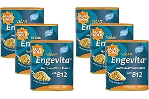 MARIGOLD HEALTH FOODS Marigold Vegan Engevita Nutritional Yeast Flakes with Vitamin B12 (Pack of 6)