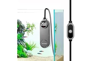 boxtech Chauffage Submersible pour Aquarium 75W, Mini Réglable Chauffage Aquarium avec Affichage Température pour Réservoirs à Poissons et Aquarium 20-60L