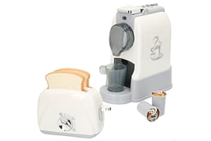 ColorBaby Set cafetera y tostadora de Juguete, Luz y Sonidos realistas, Accesorios Cocina Infantil, Incluye cápsulas, Rebanadas de Pan, Juguetes niños 3 años, Juego simbólico (39613)