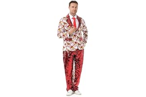 U LOOK UGLY TODAY Smoking męski Christmas Suit Party Mens Funny Novelty Xmas Jacket Costume