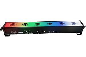 Par LED par bar luce palcoscenico, SENLAN 6pcsx4w wall washer RGBW 4 in 1 ha condotto e pieno di alluminio - casa della 7° dmx512 per discoteca/partite/teater (RGBW)