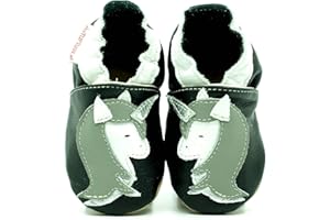 Need Sleep, Chaussons en cuir pour enfant - Chaussons en cuir souple - Pour bébé et enfant