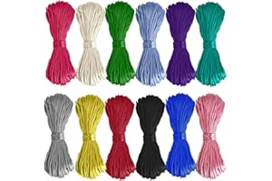 Ewparts 240 Mètres Fil Nylon pour Bracelet Cordon Satin 2mm Cordon pour Bracelet Fil Bracelet Corde Bracelet Cordon Soie Fil Queue de Rat Macramé Fils Bracelet Idéal pour Arts Créatif Craft