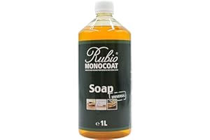 Rubio Monocoat Universal Soap (Savon Intérieur), Nettoyant Parquet Huilé, Produit Sol Écologique pour Surfaces en Bois, Produit Parquet Bois pour Surfaces Huilées, Savon pour Bois - 1 l