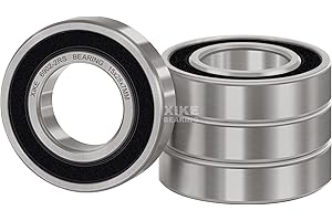 XiKe 6902-2RS Rodamientos de bolas sellados 15x28x7mm Acero al cromo, Pre-lubricado, Doble junta de goma, 6902RS Cojinetes de bolas de ranura profunda, Paquete de 4.