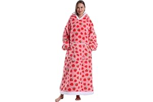 Gegeryozer Ultra Weiche Hoodie Decke mit Ärmeln Warme Flanell Decke zum Anziehen für Zuhause Sofa und Bett, Kuscheldecke mit Kapuze