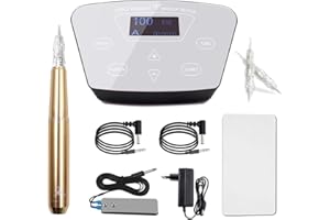 TATELF Kits de Maquina de tatuaje para cejas Delineador de ojos Labios Juegos de Maquillaje con fuente de alimentación de la UE