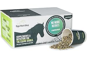Equinutritive No More Nerves Calming Supplement For Horses. 100% Natural Ingredients (600g Starter Pack)