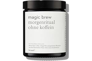 ‎KRUUT Kruut – Magic Brew bio 75g – Wildkräuter Pulver als Kaffeealternative mit Wegwartenwurzel, Löwenzahnwurzel und Chaga – Rohkost Nährstoffe Proteine (75g)