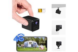 UCOCARE Mini Camara Vigilancia SIM, 4G LTE Camaras de Vigilancia sin Cables con Tarjeta SIM, 1080P Camera con Bateria 5200mAh, Detección Movimiento, Visión 160°, Vision Nocturna