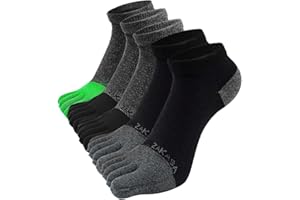 PUTUO Calzini con Dita da Sportivi per Uomo: Calze Sportive Corti Con Dita Separate Uomo Cotone Calze Running Sport Calzini Caviglia Atletici Traspirante 5 Paia