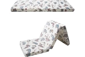 BYBYME Kids Fold Out Chair Bed - Foldable Toddler Chair Lounger for 1-3 Year Old Children - Folding Sofa Bed Cute Couch Armchair for Bedroom Playroom (Car)