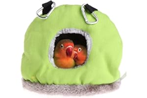 Koowaa Warme Vogelnest Runde weiche Vogelnest kleine Vogel Plüsch Käfig Winter Hängematte Winter Warme Vogelnest Haus Hütte Nest Haus Bett Hängematte