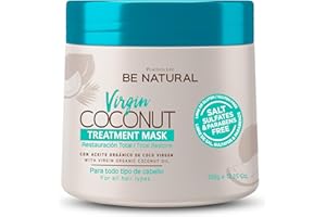 PLACENTA LIFE - Mascarilla Hidratación y Reparación Ultra Profunda | Aceite Orgánico de Coco Virgen | Libre de Sal, Sulfatos, Parabenos y Gluten | Apto Todo Tipo de Cabello, Multicolor, 350 g