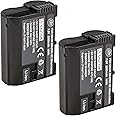 BM Premium 2 Pack of EN-EL15C High Capacity Batteries for Nikon Zf, Z5, Z6, Z6 II, Z7, Z8, Z7II, D780, D850, D7500, 1 V1, D500, D600, D610, D750, D800, D810, D810A, D7000, D7100, D7200 Cameras