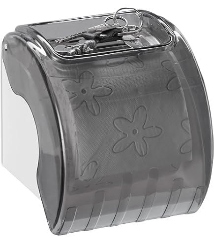 Porta Carta Igienica Elegante Con Coperchio | Plastica Bianca, Kit Viti Incluso, Design Pesciolini - Foto 6