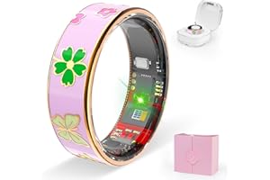 HPLSZCN Smart Ring Women, Fitness Rings for Men with Sleep Tracker, Heart Rate, Step Counter, Health Ring for Android & iOS (Pink, 8)