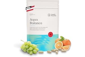‎HEALTHROUTINE Health Routine Aqua Balance - 60 Kapseln 30 Portionen - Nahrungsergänzungsmittel mit OPC Traubenkernextrakt Hochdosiert, Diosmin, Kupfer und Brennnessel zur Unterstützung von Bindegewebe und Venen