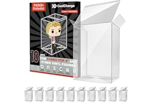 CoolChange Funda protectora de 0.5 mm compatible con Funko POP! | Funda protectora para embalaje Pop de 4 pulgadas | Protector de figura | Paquete de 10