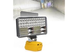 ZDOZITZ Cordless LED Work Light for Dewalt 20V Li-ion Battery，84W 11800ML LED Wide Beam Flood Light with Type-C & USB Charging Port for Workshop,Emergency,Garage(Tool Only)
