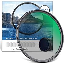 NEEWER Filtre CPL 77mm Avec Capuchon - Polarisant Circulaire Nanométrique HD - Élimine Reflets