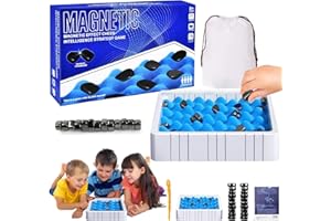 COLEESON Schachbrett Magnetisch, Magnet Spiel, Magnetisches Schachspiel Magnetic Chess Game Kluster Magnetspiel Tisch-Magnetspiel Tragbares Magnet-Steinbrett Kinder & Erwachsene