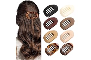 TTPSRY 8 Stück Haarklammer Flache Oval Haarklammern Starke Griff Duckbill Clips Hochsteckfrisuren Einfache Schlichte Haaraccessoires für Damen