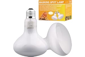 AIICIOO Lampadina riscaldante - Lampada riscaldante per animali domestici per rettili e anfibi, confezione da 2 pezzi da 150 W, bianca